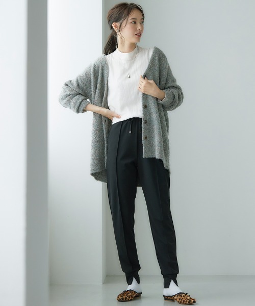 miclat（ミクラ）の「大きいサイズ　リングヤーンカーディガン　miclat（カーディガン/ボレロ・レディース・グリーン系/ダークパープル・L/LL/3L/4L）」の21枚目の写真