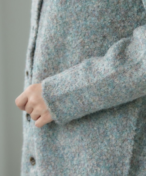 miclat（ミクラ）の「大きいサイズ　リングヤーンカーディガン　miclat（カーディガン/ボレロ・レディース・グリーン系/ダークパープル・L/LL/3L/4L）」の22枚目の写真