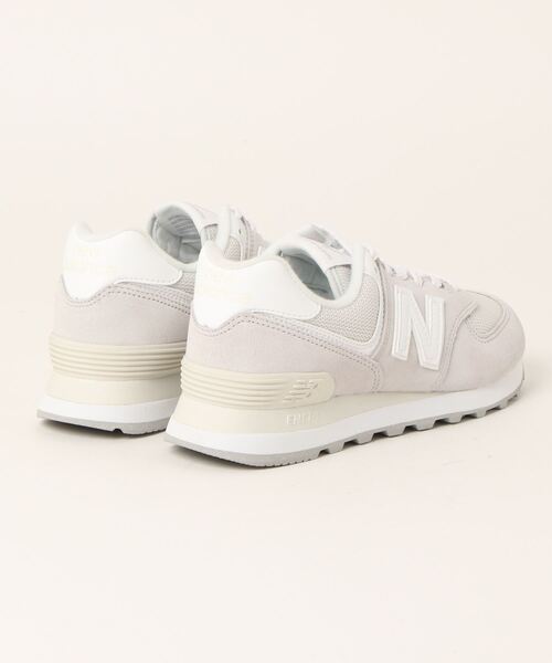 NEW BALANCE（ニューバランス）の「スエード/メッシュアッパースニーカー エッセンシャルパックパック WL574（スニーカー・レディース・ホワイト/ブラック・7.5/6/6.5/8.5/8/7/9）」の3枚目の写真