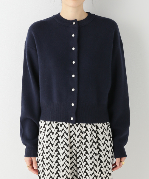 Spick & Span（スピックアンドスパン）の「スムースコンパクトニットカーディガン（カーディガン/ボレロ・レディース・ネイビー/ピンク系その他・FREE）」の8枚目の写真