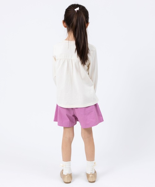 KP(ケーピー)の「花柄チュール切り替え長袖Tシャツ(100~130cm)(Tシャツ/カットソー・キッズ・オフホワイト/杢グレー・100cm/110cm/120cm/130cm)」の8枚目の写真