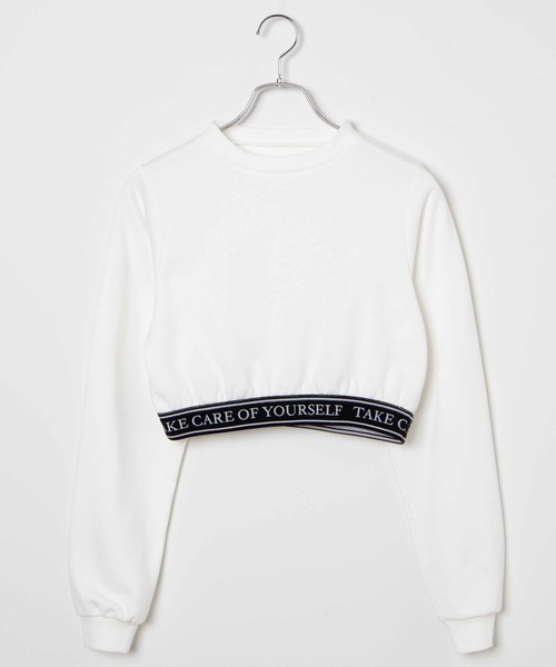 WEGO(ウィゴー)の「WEGO/ロゴテープショートスウェット(スウェット・レディース・ホワイト/ブラック・FREE)」の22枚目の写真