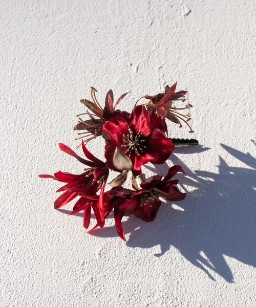 ゆかた館グレース（ユカタカングレース）の「髪飾り（和装小物・レディース・ホワイト/レッド・FREE）」の2枚目の写真