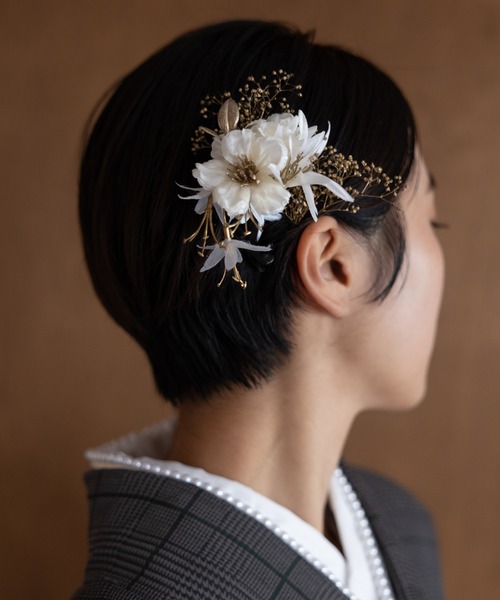 ゆかた館グレース（ユカタカングレース）の「髪飾り（和装小物・レディース・ホワイト/レッド・FREE）」の5枚目の写真