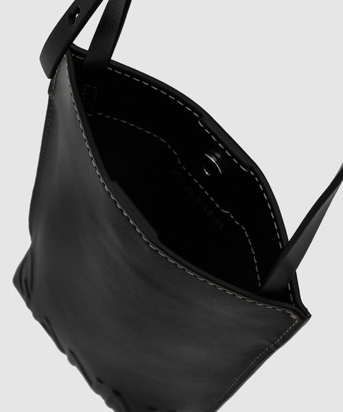 Banner Small Crossbody Yellow Stitch - Black