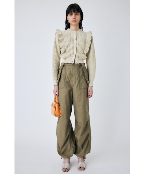 MOUSSY（マウジー）の「FRILL CABLE カーディガン（カーディガン/ボレロ・レディース・ライム/ライトベージュ/ライトピンク/ネイビー・FREE）」の22枚目の写真