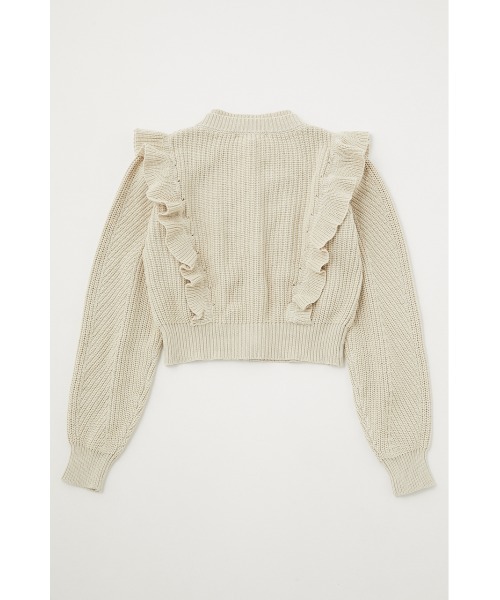 MOUSSY（マウジー）の「FRILL CABLE カーディガン（カーディガン/ボレロ・レディース・ライム/ライトベージュ/ライトピンク/ネイビー・FREE）」の17枚目の写真