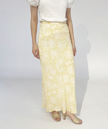 abc フラワーバイアス マキシスカート