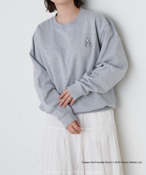 Daily russet(デイリー ラシット)の「【Casper】/ ロゴスウェット(Tシャツ/カットソー・レディース・ブラック/ホワイト/グレー・FREE)」の3枚目の写真