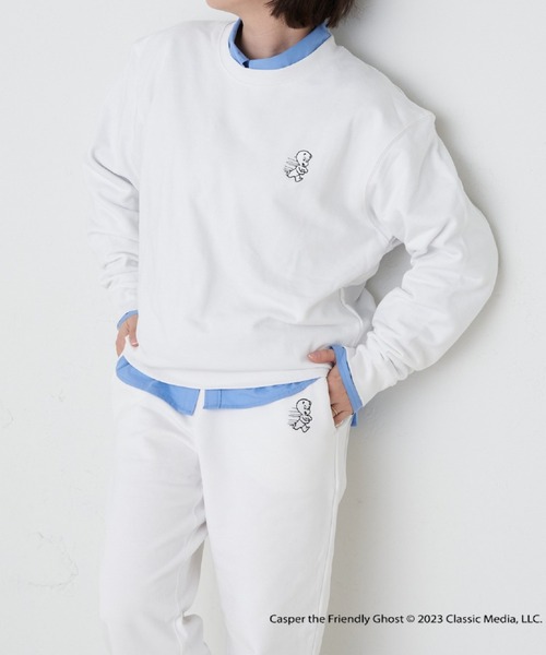 Daily russet(デイリー ラシット)の「【Casper】/ ロゴスウェット(Tシャツ/カットソー・レディース・ブラック/ホワイト/グレー・FREE)」の13枚目の写真