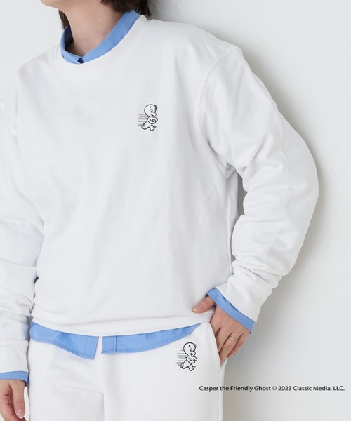 Daily russet(デイリー ラシット)の「【Casper】/ ロゴスウェット(Tシャツ/カットソー・レディース・ブラック/ホワイト/グレー・FREE)」の15枚目の写真