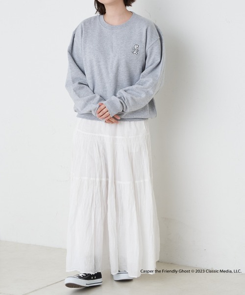 Daily russet(デイリー ラシット)の「【Casper】/ ロゴスウェット(Tシャツ/カットソー・レディース・ブラック/ホワイト/グレー・FREE)」の12枚目の写真