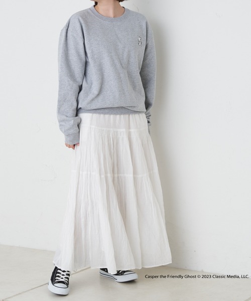 Daily russet(デイリー ラシット)の「【Casper】/ ロゴスウェット(Tシャツ/カットソー・レディース・ブラック/ホワイト/グレー・FREE)」の14枚目の写真