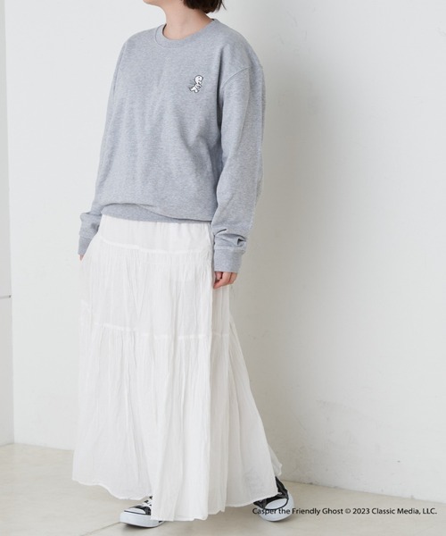 Daily russet(デイリー ラシット)の「【Casper】/ ロゴスウェット(Tシャツ/カットソー・レディース・ブラック/ホワイト/グレー・FREE)」の6枚目の写真