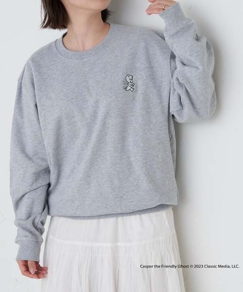 Daily russet(デイリー ラシット)の「【Casper】/ ロゴスウェット(Tシャツ/カットソー・レディース・ブラック/ホワイト/グレー・FREE)」の16枚目の写真