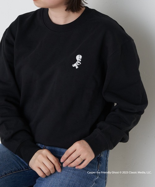 Daily russet(デイリー ラシット)の「【Casper】/ ロゴスウェット(Tシャツ/カットソー・レディース・ブラック/ホワイト/グレー・FREE)」の10枚目の写真