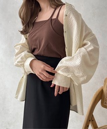 【apres jour clair】フクレジャガードバンドカラーシャツ【ZOZOTOWN限定アイテム】