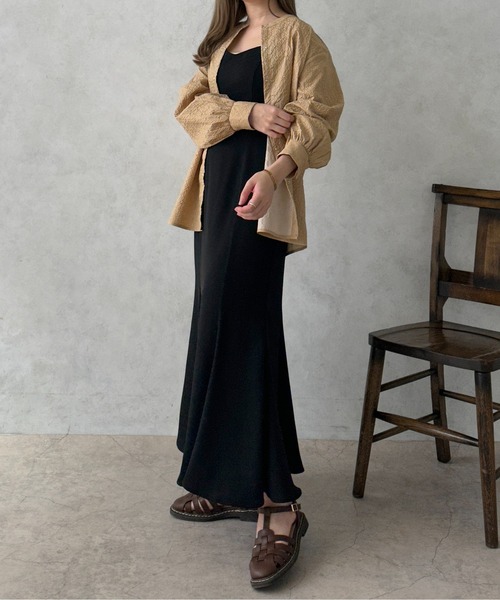 apres jour clair（アプレジュールクレア）の「【apres jour clair】フクレジャガードバンドカラーシャツ【ZOZOTOWN限定アイテム】（シャツ/ブラウス・レディース・ライトベージュ/ベージュ/アイボリー・フリー/X-LARGE）」の21枚目の写真
