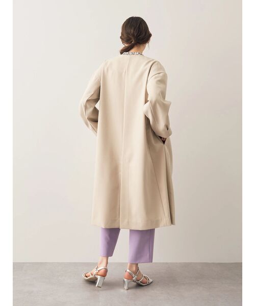 YECCA VECCA(イェッカヴェッカ)の「ノーカラーコート(ノーカラーコート・レディース・ネイビー/ベージュ/ライトベージュ・FREE)」の5枚目の写真