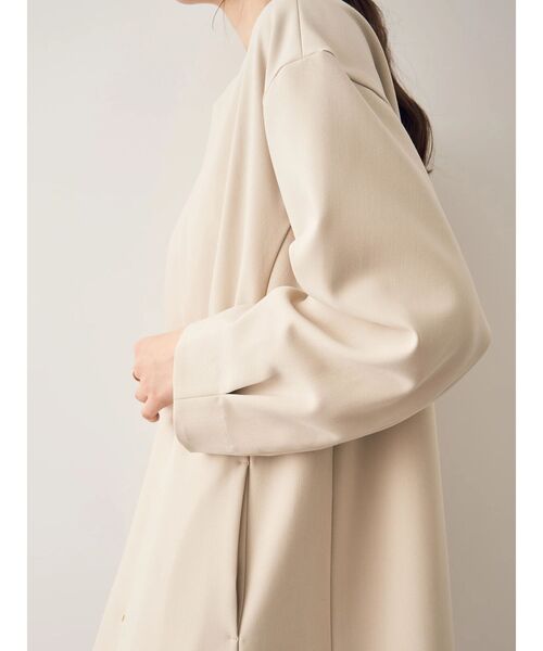 YECCA VECCA(イェッカヴェッカ)の「ノーカラーコート(ノーカラーコート・レディース・ネイビー/ベージュ/ライトベージュ・FREE)」の7枚目の写真