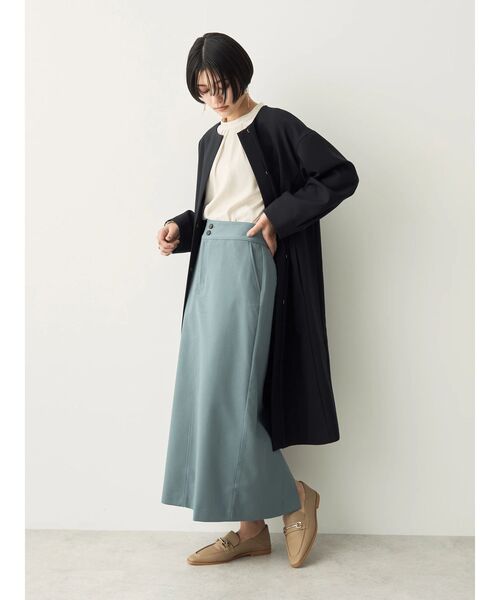 YECCA VECCA(イェッカヴェッカ)の「ノーカラーコート(ノーカラーコート・レディース・ネイビー/ベージュ/ライトベージュ・FREE)」の11枚目の写真