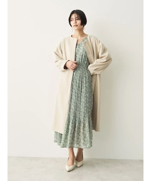 YECCA VECCA(イェッカヴェッカ)の「ノーカラーコート(ノーカラーコート・レディース・ネイビー/ベージュ/ライトベージュ・FREE)」の14枚目の写真