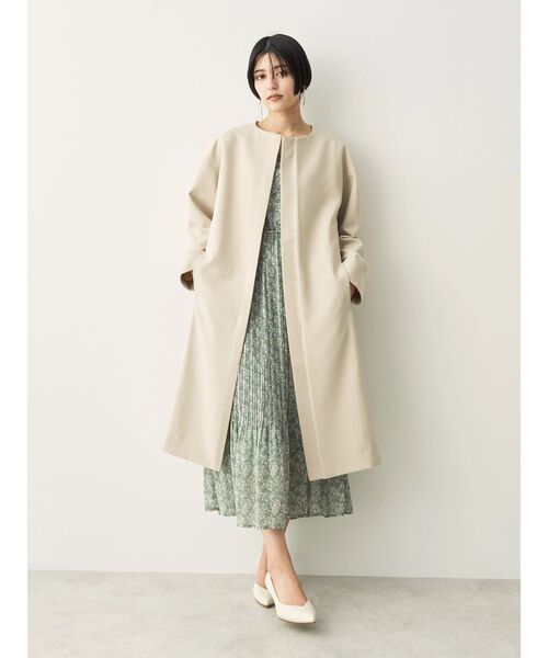 YECCA VECCA(イェッカヴェッカ)の「ノーカラーコート(ノーカラーコート・レディース・ネイビー/ベージュ/ライトベージュ・FREE)」の15枚目の写真