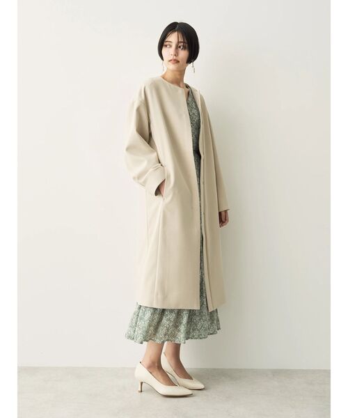 YECCA VECCA(イェッカヴェッカ)の「ノーカラーコート(ノーカラーコート・レディース・ネイビー/ベージュ/ライトベージュ・FREE)」の16枚目の写真