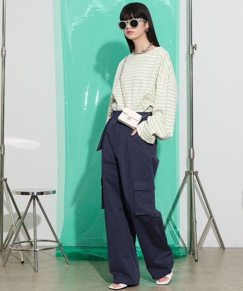 THE YOn（ザヨン）の「取り外しウエストポケット付カーゴパンツ（カーゴパンツ・レディース・カーキ/ベージュ/ネイビー・SMALL/MEDIUM）」の3枚目の写真