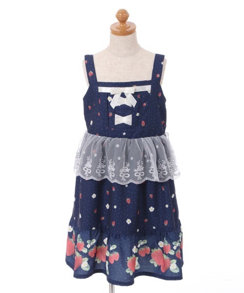 axes femme（アクシーズファム）の「エプロン風いちご柄