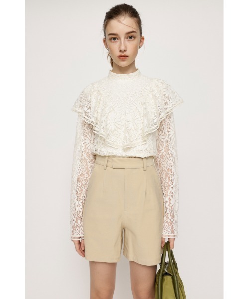 SLY（スライ）の「RUFFLE LACE TOPS ラッフル レース トップス フリル フェミニン ガーリー 卒業式 入学式 ブラウス オケージョン（シャツ/ブラウス・レディース・ブルー/オフホワイト/ダークグレー・FREE）」の20枚目の写真