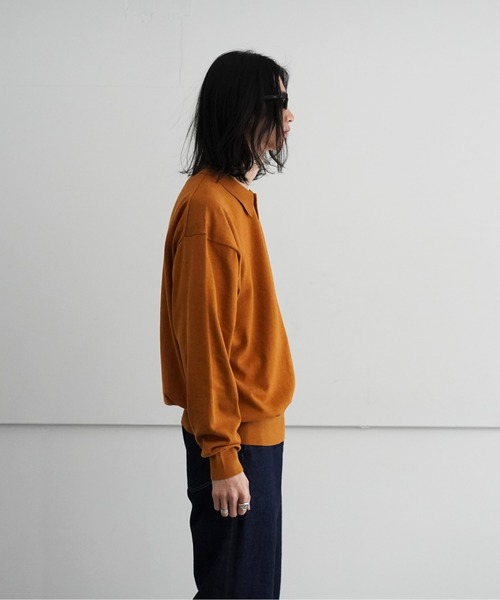 crepuscule L/S Knit Polo クレプスキュール crepuscule [ L/S Knit Polo ] GRAY | ロイド・エフダブリュー