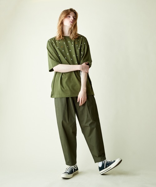 rehacer（レアセル）の「rehacer : Star Drop on Wide Body / スタードロップワイド オン ワイド ボディー（Tシャツ/カットソー・メンズ・ホワイト/ブラック/グレー/カーキ・SMALL/MEDIUM/LARGE/X-LARGE）」の9枚目の写真