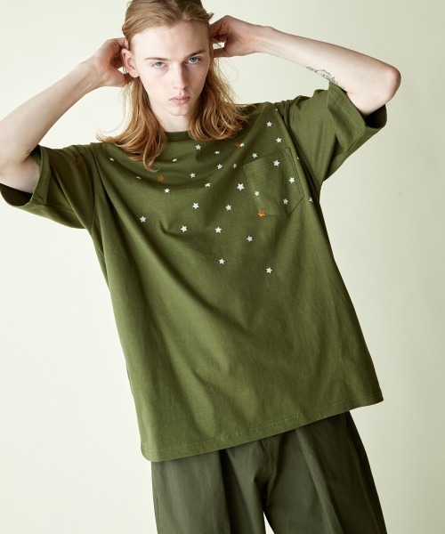rehacer（レアセル）の「rehacer : Star Drop on Wide Body / スタードロップワイド オン ワイド ボディー（Tシャツ/カットソー・メンズ・ホワイト/ブラック/グレー/カーキ・SMALL/MEDIUM/LARGE/X-LARGE）」の12枚目の写真