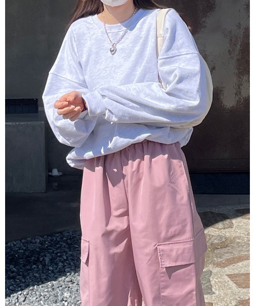 LE MORE（リモア）の「ニュアンスカラースウェット（スウェット・レディース・ブルー/グレー/オートミール/ベージュ/ピンク/ブラック・FREE）」の21枚目の写真