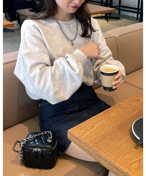 LE MORE（リモア）の「ニュアンスカラースウェット（スウェット・レディース・ブルー/グレー/オートミール/ベージュ/ピンク/ブラック・FREE）」の16枚目の写真