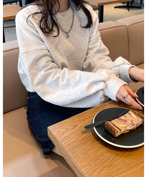 LE MORE（リモア）の「ニュアンスカラースウェット（スウェット・レディース・ブルー/グレー/オートミール/ベージュ/ピンク/ブラック・FREE）」の18枚目の写真