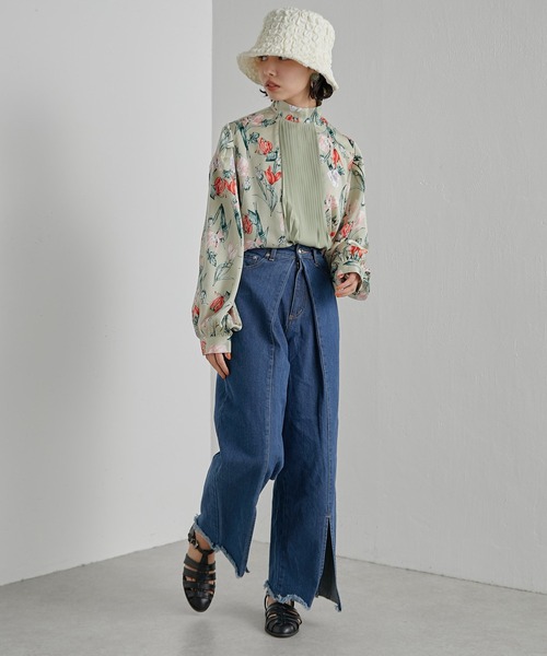 ear PAPILLONNER(イアパピヨネ)の「【SUM1 STYLE(スミスタイル)】ワッフル風バケットハット(ハット・レディース・ホワイト/ブラック・FREE)」の3枚目の写真