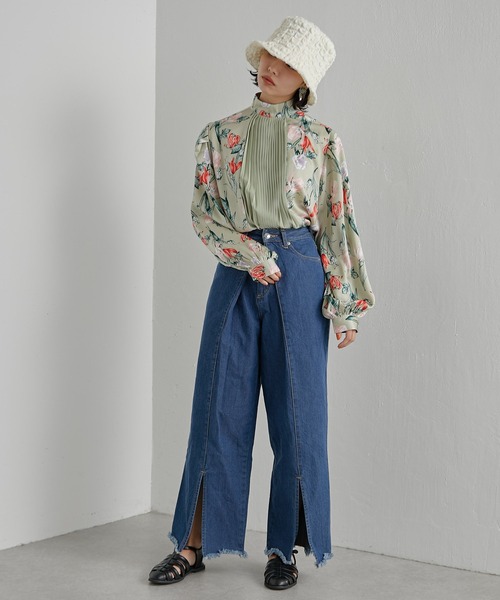 ear PAPILLONNER(イアパピヨネ)の「【SUM1 STYLE(スミスタイル)】ワッフル風バケットハット(ハット・レディース・ホワイト/ブラック・FREE)」の9枚目の写真