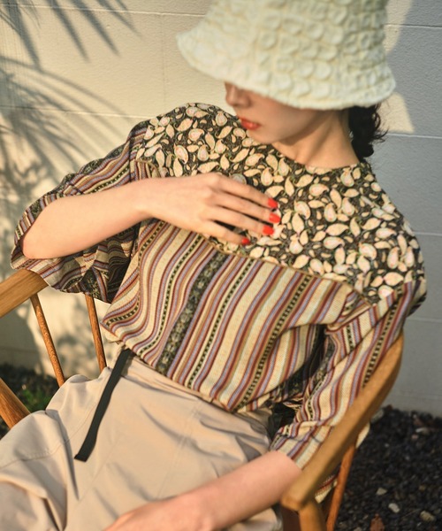 ear PAPILLONNER(イアパピヨネ)の「【SUM1 STYLE(スミスタイル)】ワッフル風バケットハット(ハット・レディース・ホワイト/ブラック・FREE)」の8枚目の写真