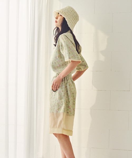 ear PAPILLONNER(イアパピヨネ)の「【SUM1 STYLE(スミスタイル)】ワッフル風バケットハット(ハット・レディース・ホワイト/ブラック・FREE)」の6枚目の写真