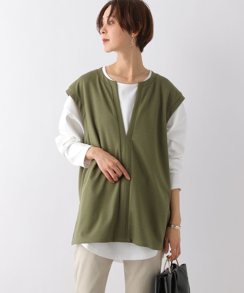 LEPSIM(レプシィム)の「スソラウンドプルオーバー 182187(Tシャツ/カットソー・レディース・パープル/グレイッシュベージュ/ブラック/オフホワイト・FREE/SHORT)」の11枚目の写真