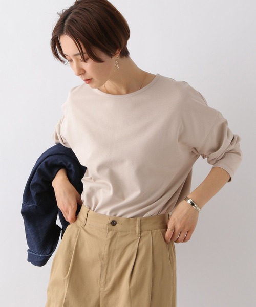 LEPSIM(レプシィム)の「スソラウンドプルオーバー 182187(Tシャツ/カットソー・レディース・パープル/グレイッシュベージュ/ブラック/オフホワイト・FREE/SHORT)」の22枚目の写真