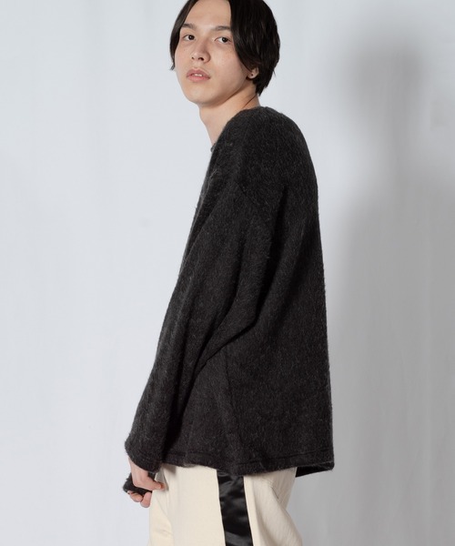 Wizzard（ウィザード）の「Wizzard ウィザード / SHAGGY WOOL CREW NECK シャギーウールクルーネック / W23AW-DC070（ニット/セーター・メンズ・グリーン/チャコール/ブラック/ライトグレー・0/1/3/2）」の5枚目の写真