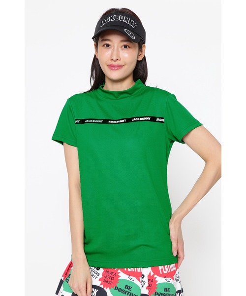 Jack Bunny!!(ジャックバニー)の「【Jack Bunny!!】サライテック 半袖モックネックカットソー(Tシャツ/カットソー・レディース・ブラック/グリーン/ピンク/ホワイト・SMALL/X-SMALL/MEDIUM/LARGE)」の4枚目の写真