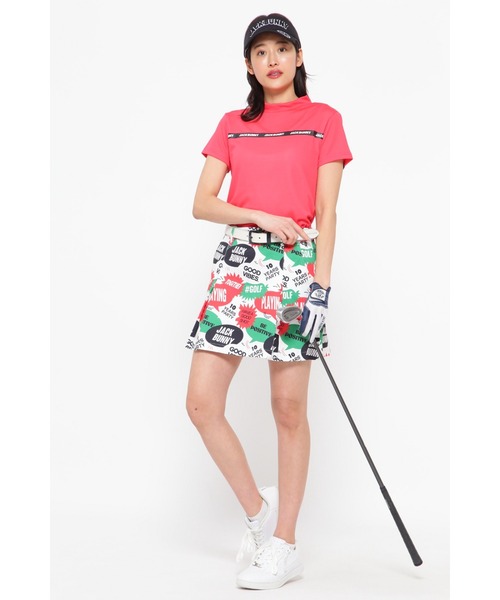 Jack Bunny!!(ジャックバニー)の「【Jack Bunny!!】サライテック 半袖モックネックカットソー(Tシャツ/カットソー・レディース・ブラック/グリーン/ピンク/ホワイト・SMALL/X-SMALL/MEDIUM/LARGE)」の5枚目の写真