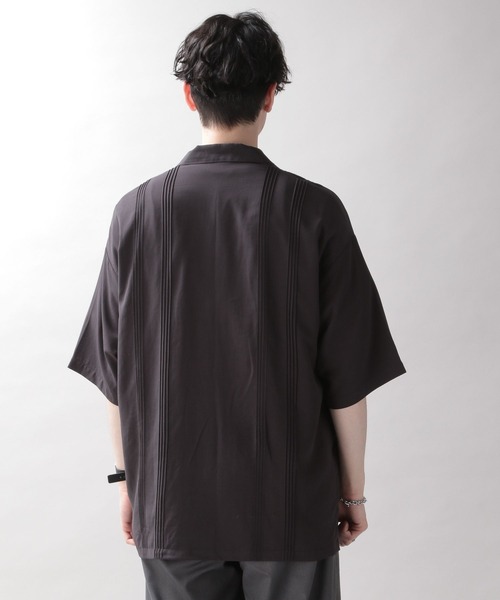 RAGEBLUE（レイジブルー）の「刺繍ライン/キューバシャツ（シャツ/ブラウス・メンズ・ホワイト/ライトブルー/ブラウン/ダークグレー・MEDIUM/LARGE）」の20枚目の写真