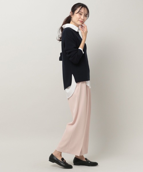 Elura(エルーラ)の「抜け感ボートネックニット(ニット/セーター・レディース・ホワイト/ネイビー・MEDIUM/LARGE)」の12枚目の写真