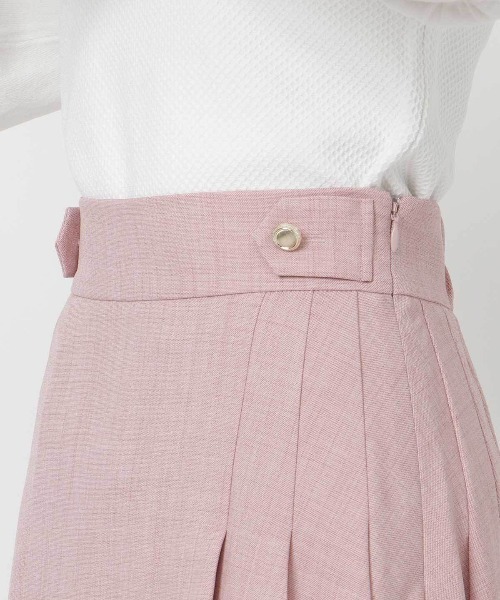 【新品未使用】WILLSELECTION♡シャンブレープリーツスカート ベルト付きプリーツミニスカート(F ブラウンチェック