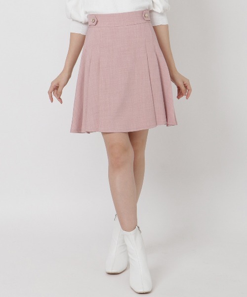 台形スカート ウィルセレクション　春夏　ミニスカート アシメヘムツイードミニスカート(F ホワイト): WILLSELECTION